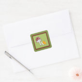 Lächeln der Schnecke durch einen Toadstool Sticker (Umschlag)