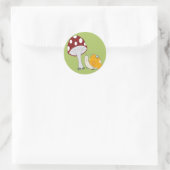Lächeln der Schnecke durch einen Toadstool Sticker (Tasche)