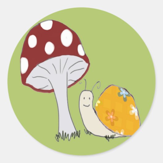 Lächeln der Schnecke durch einen Toadstool Sticker (Vorderseite)