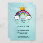 Lächeln der Sonnenschein-Babydusche Einladungen (Vorne/Hinten)