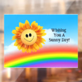 Lächeln der Sonnenscheinwerfer Fensteraufkleber (Blatt 2)