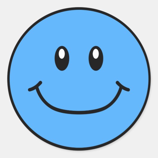 Lächeln der Sticker Blue 0001 (Vorderseite)