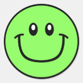 Lächeln der Sticker Grün 0003 (Vorderseite)