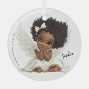 Lächeln des Cherubs: Engelshafte Freude in Weiß un Ornament Aus Glas