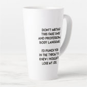 Lächeln des Fakes - Funny, Sarcastic Quote Milchtasse (Rechte Ecke)