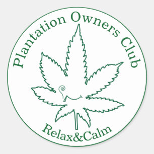 Lächeln des Plantation Owners Club Runder Aufkleber
