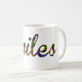 Lächeln des positiven schöne Kaffee-Tasse Kaffeetasse (VorderseiteRechts)