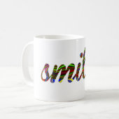 Lächeln des positiven schöne Kaffee-Tasse Kaffeetasse (Vorderseite Links)