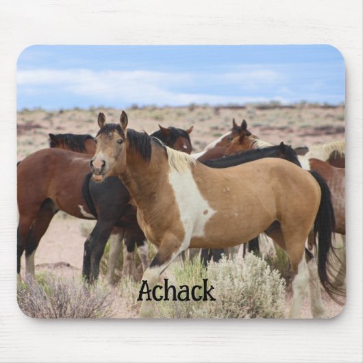 Lächeln des Wildpferds Mousepad (Vorne)