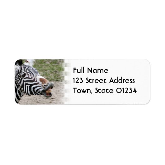 Lächeln des Zebra-Postetiketts (Vorne)