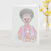 Lächeln, die Clownkarte Karte (Gelbe Blume)