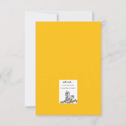 LÄCHELN, DIE KÖRPERN DANKESKARTE (Rückseite)