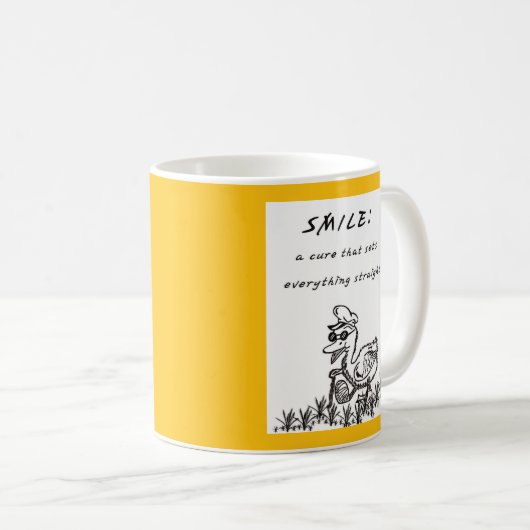 LÄCHELN, DIE KÖRPERN KAFFEETASSE (VorderseiteRechts)