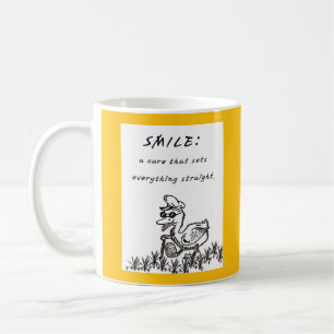 LÄCHELN, DIE KÖRPERN KAFFEETASSE