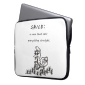 LÄCHELN, DIE KÖRPERN LAPTOPSCHUTZHÜLLE (Vorderseite Links)