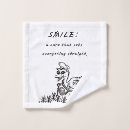 LÄCHELN, DIE WASCHEN KÖRPERN WASCHLAPPEN