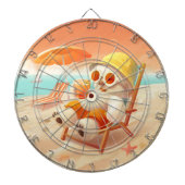 Lächeln Dog - Strandmodus eingeschaltet Dartscheibe (vorne)