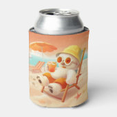 Lächeln Dog - Strandmodus eingeschaltet Dosenkühler (Kanne Vorderseite)