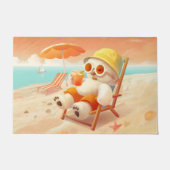 Lächeln Dog - Strandmodus eingeschaltet Fußmatte (Vorderseite)