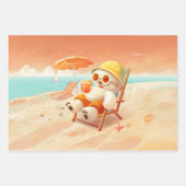 Lächeln Dog - Strandmodus eingeschaltet Geschenkpapier Set (Vorderseite)