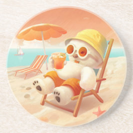 Lächeln Dog - Strandmodus eingeschaltet Getränkeuntersetzer