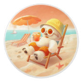 Lächeln Dog - Strandmodus eingeschaltet Keramikknauf (Vorderseite)