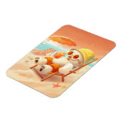 Lächeln Dog - Strandmodus eingeschaltet Magnet (Linke Seite)