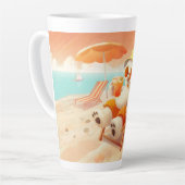 Lächeln Dog - Strandmodus eingeschaltet Milchtasse (Linke Ecke)