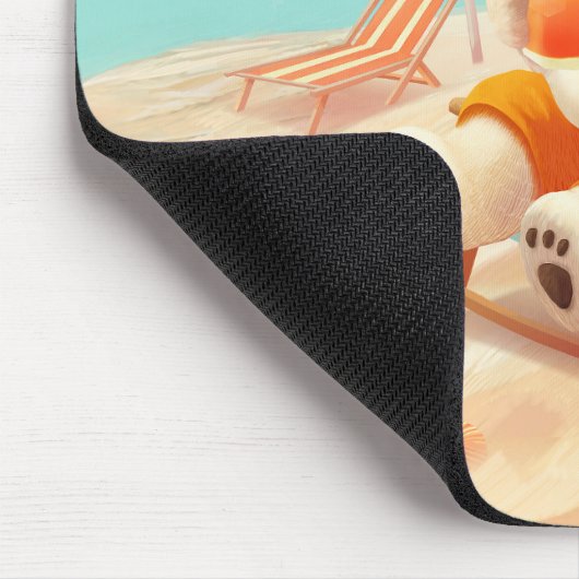 Lächeln Dog - Strandmodus eingeschaltet Mousepad (Ecke)