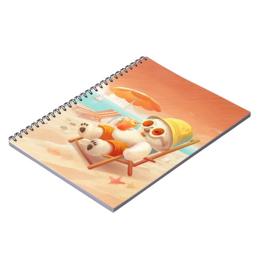 Lächeln Dog - Strandmodus eingeschaltet Notizblock (Linke Seite)