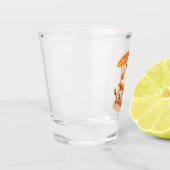 Lächeln Dog - Strandmodus eingeschaltet Schnapsglas (Links)