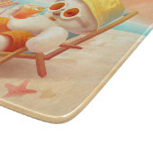 Lächeln Dog - Strandmodus eingeschaltet Schneidebrett (Ecke)