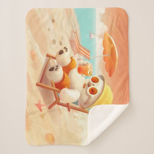 Lächeln Dog - Strandmodus eingeschaltet Sherpadecke (Vorderseite)