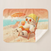 Lächeln Dog - Strandmodus eingeschaltet Sherpadecke (Vorderseite (Horizontal))