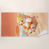 Lächeln Dog - Strandmodus eingeschaltet Strandtuch (Vorderseite)