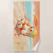 Lächeln Dog - Strandmodus eingeschaltet Strandtuch (Vorderseite)