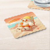 Lächeln Dog - Strandmodus eingeschaltet Untersetzer (angewinkelt)