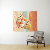 Lächeln Dog - Strandmodus eingeschaltet Wandteppich (Beispiel (Horizontal))