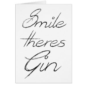 Lächeln dort ist der lustige Gin -