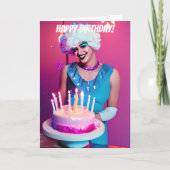 Lächeln Drag Queen Funny Geburtstag Karte (Vorderseite)