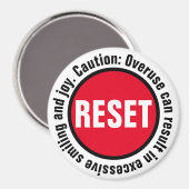 Lächeln Drücken Sie die Reset-Taste. Magnet (Vorderseite/Rückseite)