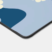 Lächeln - Dunkelblau, hellblau und Creme Schreibtischunterlage (Ecke)