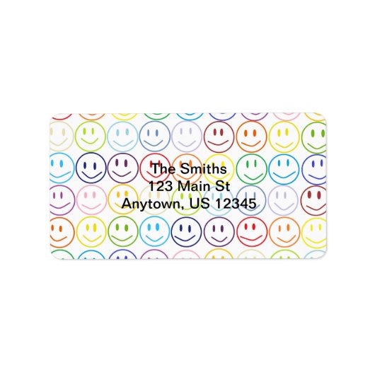 Lächeln, egal was Labels Adressaufkleber (Vorne)