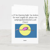 Lächeln einer Premierekarte, Bravo, Liebling! Karte (Rückseite)