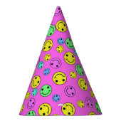 Lächeln Emoji Faces II rosa Party Hut Partyhütchen (Rechts)