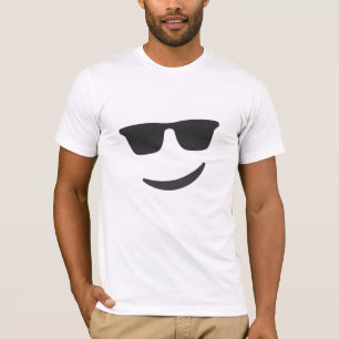 Lächeln Emoji mit brillenwitziger T - Shirt-Design T-Shirt