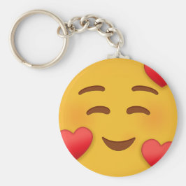 Lächeln Emoji mit Herz Schlüsselanhänger
