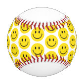 Lächeln Emoji NAME Happy Face Sports Fun Retro Kin Baseball (Vorderseite)