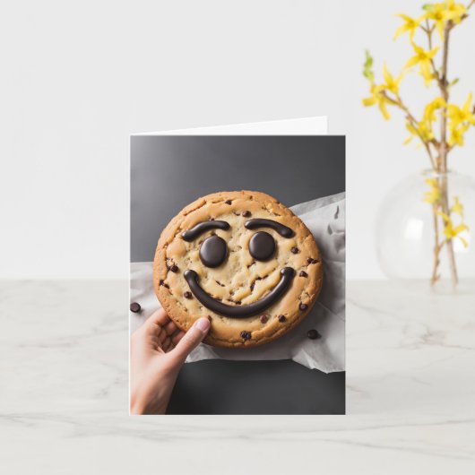 Lächeln, es ist Cookie Time! Karte (Gelbe Blume)