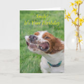 Lächeln Es ist dein Geburtstag Karte (Gelbe Blume)